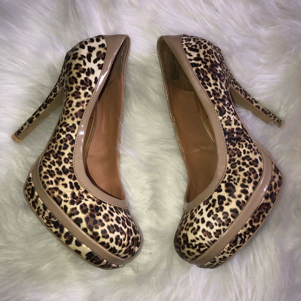 Baby Phat Leopard Print Platform Heels